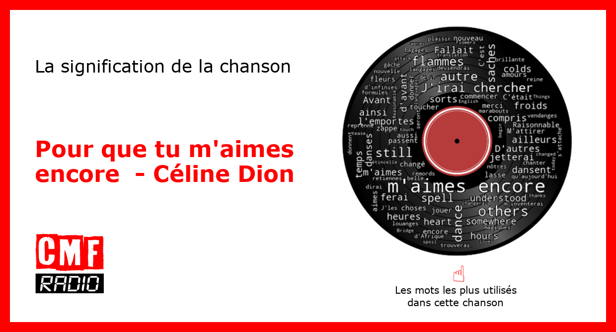 L histoire d une chanson Pour que tu m aimes encore Céline Dion