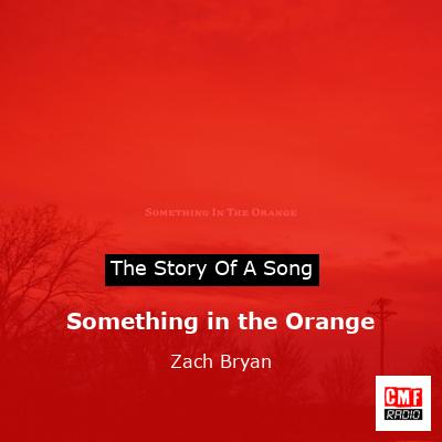 story of a song - Something in the Orange - Zach Bryan