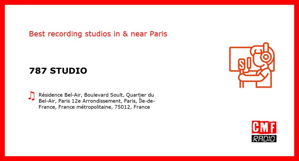 787 STUDIO - recording studio  in or near Paris