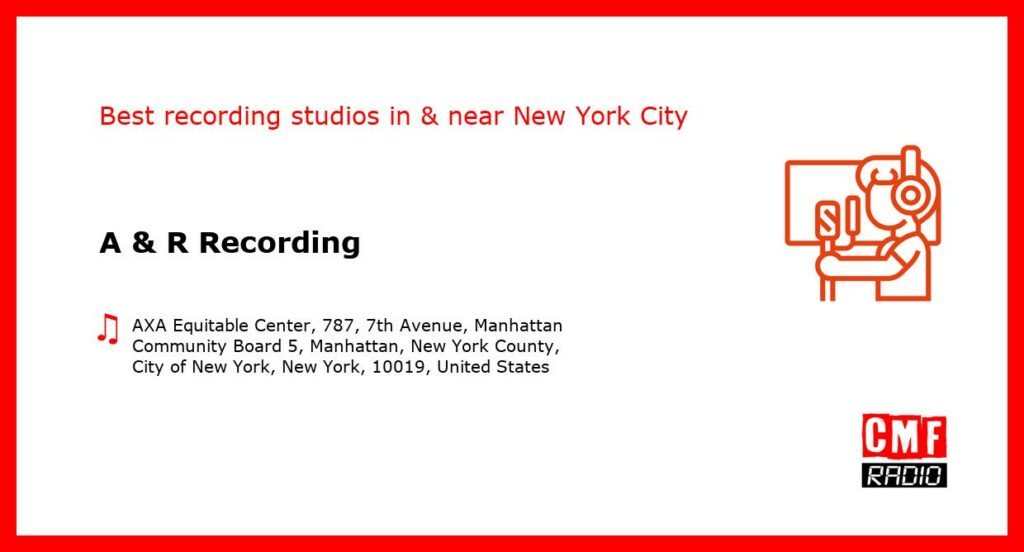 A & R Recording - recording studio  in or near New York City