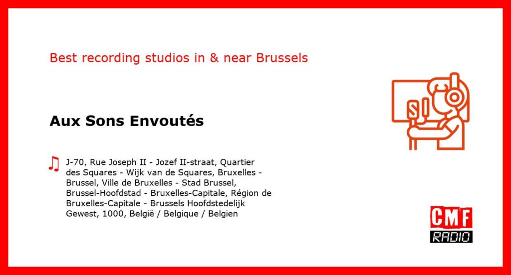Aux Sons Envoutés - recording studio  in or near Brussels
