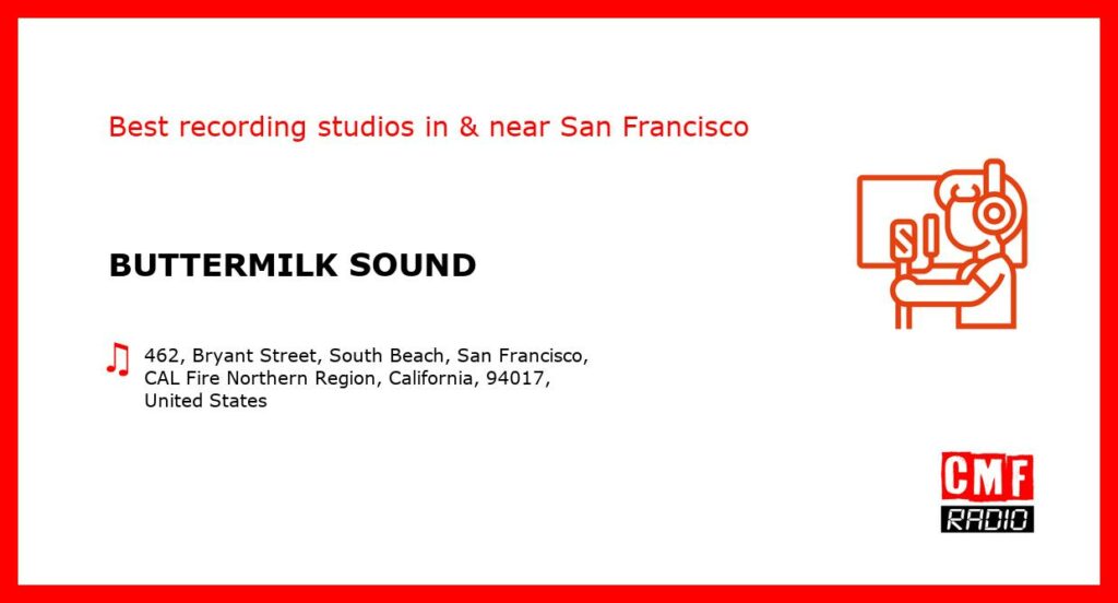 BUTTERMILK SOUND - recording studio  in or near San Francisco