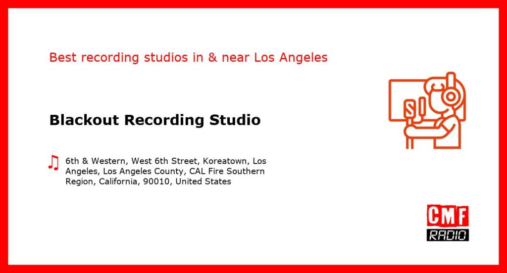 Blackout Recording Studio - recording studio  in or near Los Angeles