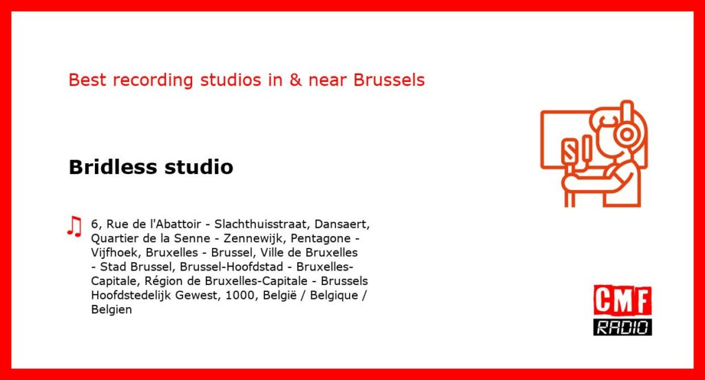 Bridless studio - recording studio  in or near Brussels