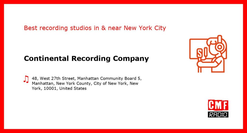 Continental Recording Company - recording studio  in or near New York City