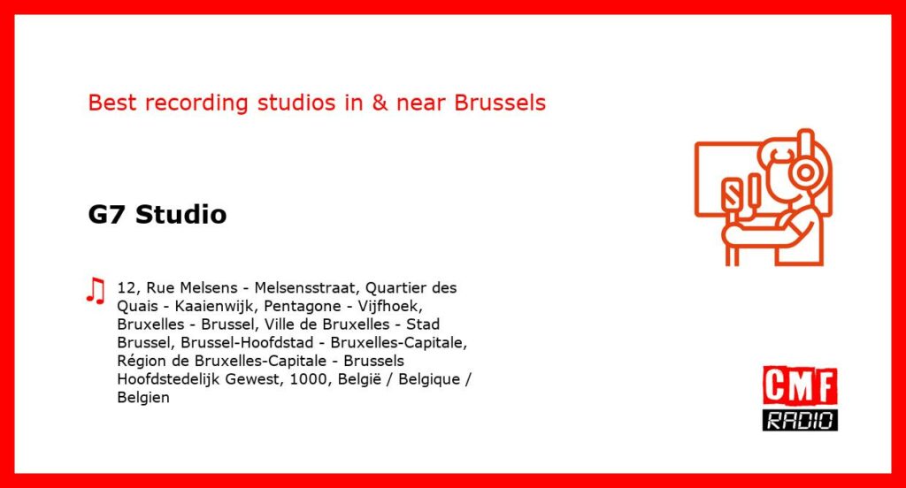 G7 Studio - recording studio  in or near Brussels