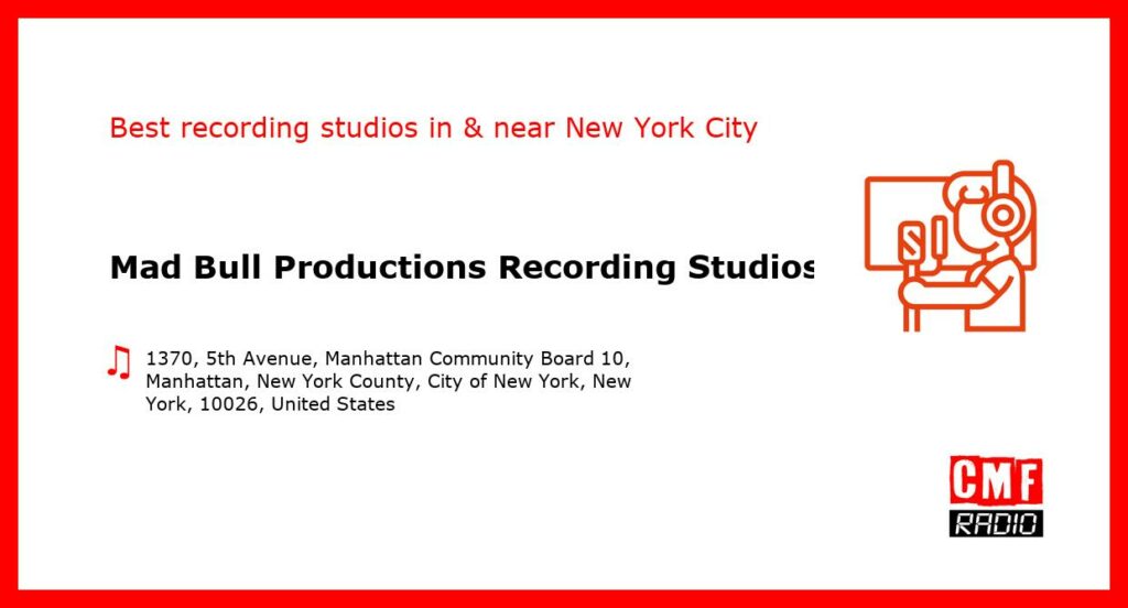 Mad Bull Productions Recording Studios - recording studio  in or near New York City