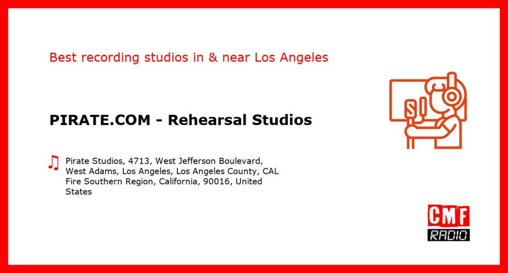 PIRATE.COM - Rehearsal Studios - recording studio  in or near Los Angeles