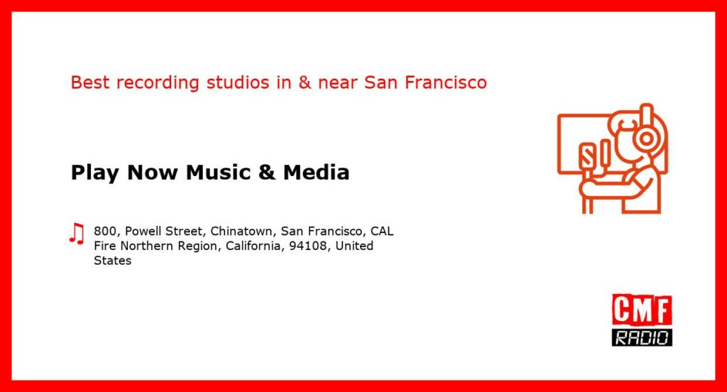 Play Now Music & Media - recording studio  in or near San Francisco