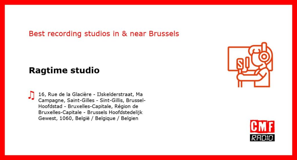 Ragtime studio - recording studio  in or near Brussels