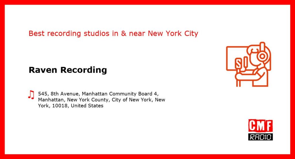 Raven Recording - recording studio  in or near New York City