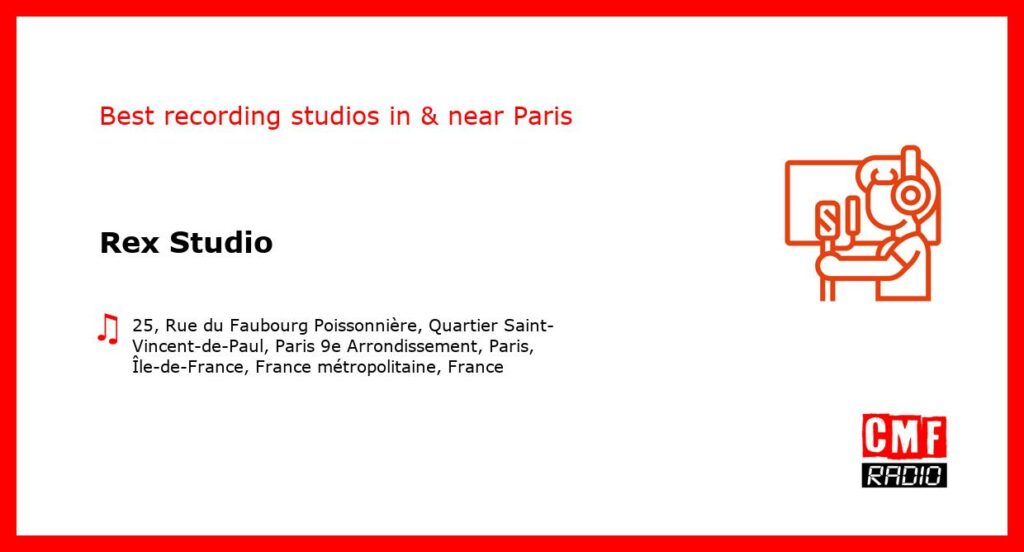 Rex Studio - recording studio  in or near Paris