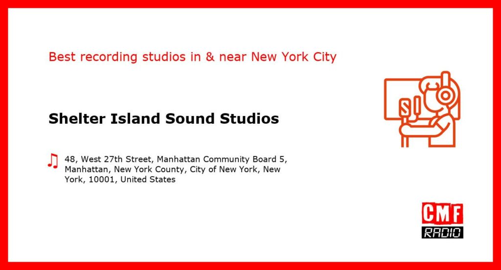 Shelter Island Sound Studios - recording studio  in or near New York City