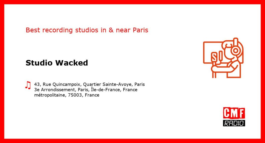 Studio Wacked - recording studio  in or near Paris