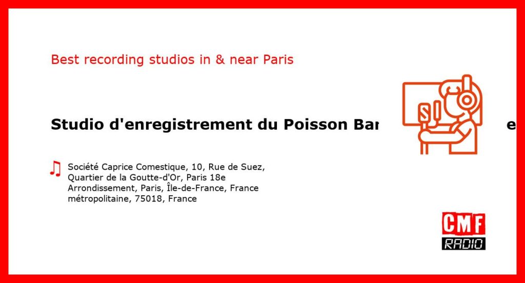 Studio d’enregistrement du Poisson Barbu, Paris 18ème