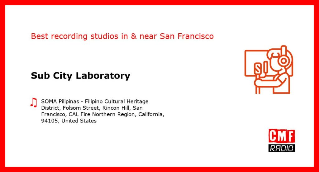 Sub City Laboratory - recording studio  in or near San Francisco