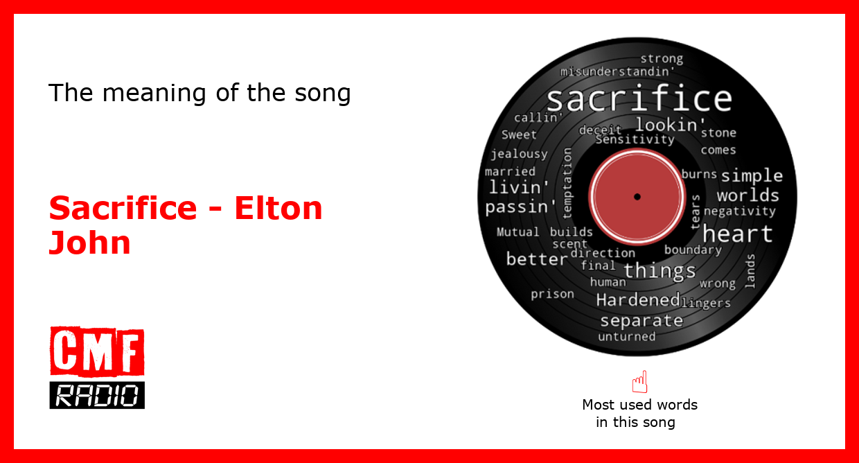 Song lyrics from Sacrifice sung by Sir Elton John 💜🎵