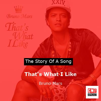 Story of the song That's What I Like - Bruno Mars