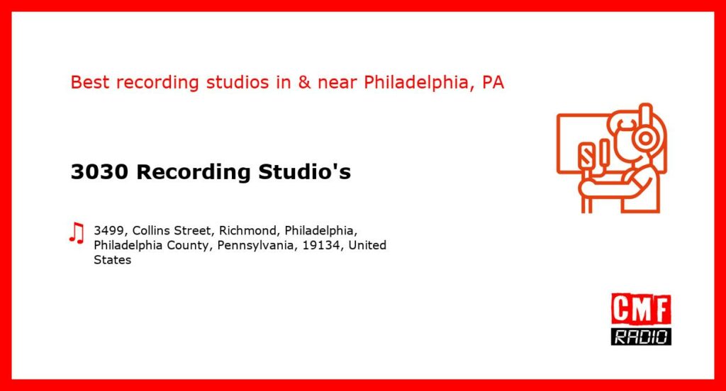 3030 Recording Studio's - recording studio  in or near Philadelphia
