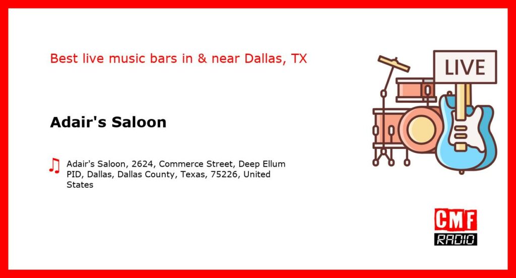 Adair’s Saloon – live music – Dallas, TX