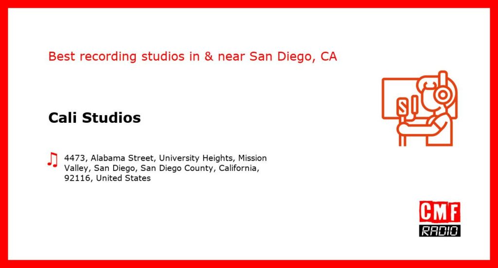 Cali Studios - recording studio  in or near San Diego