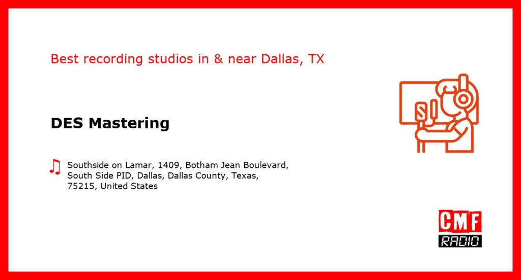 DES Mastering - recording studio  in or near Dallas