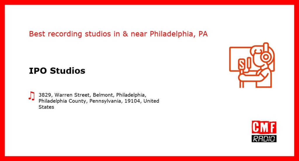 IPO Studios - recording studio  in or near Philadelphia