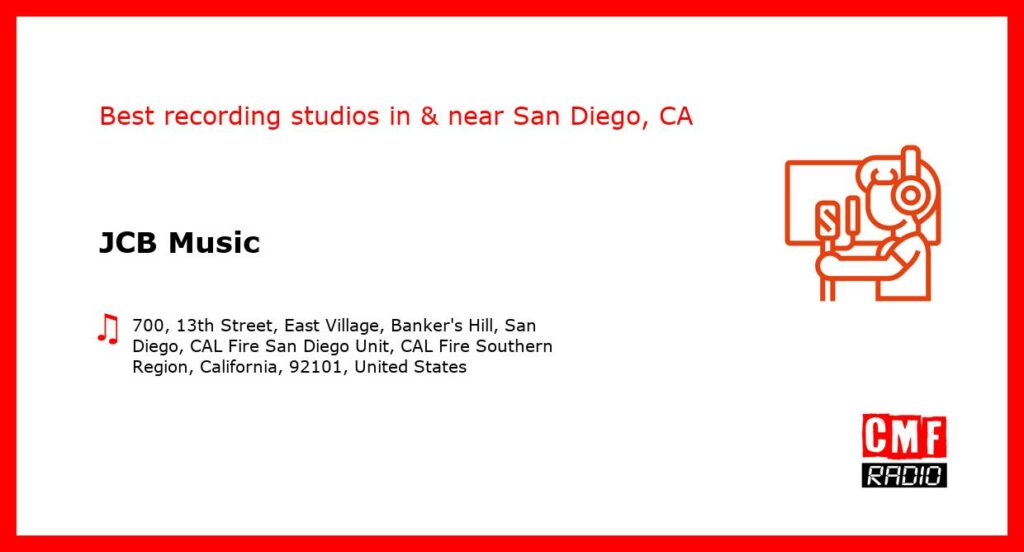 JCB Music - recording studio  in or near San Diego
