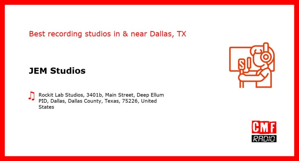 JEM Studios - recording studio  in or near Dallas