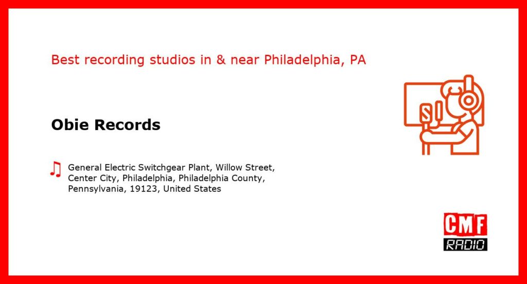 Obie Records - recording studio  in or near Philadelphia