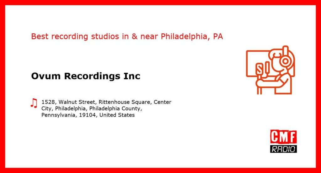 Ovum Recordings Inc - recording studio  in or near Philadelphia