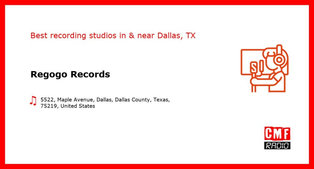 Regogo Records - recording studio  in or near Dallas