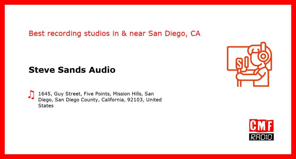 Steve Sands Audio - recording studio  in or near San Diego