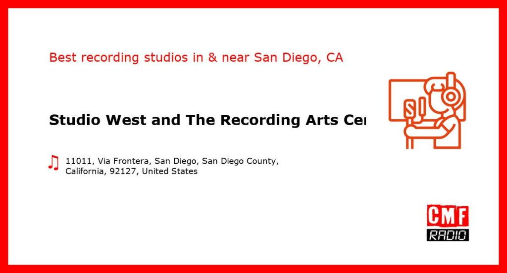 Studio West and The Recording Arts Center - recording studio  in or near San Diego