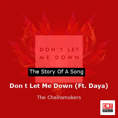 Don't Let Me Down (The Chainsmokers song) - Wikipedia