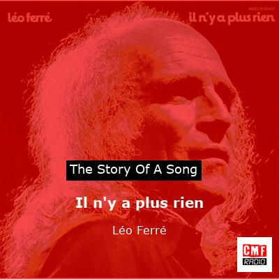 Il n’y a plus rien  – Léo Ferré