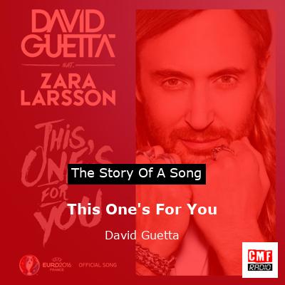 This One’s For You – David Guetta