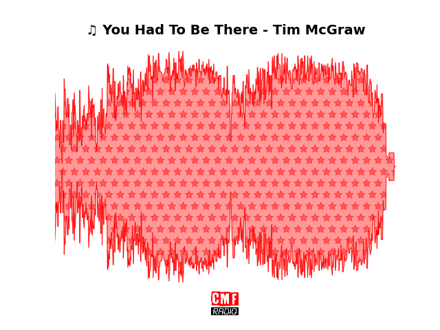Soundwave of the song You Had To Be There - Tim McGraw
