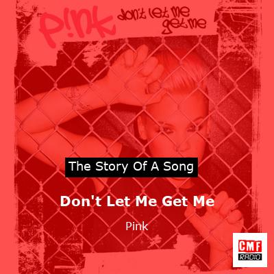 Story of the song Don't Let Me Get Me - Pink