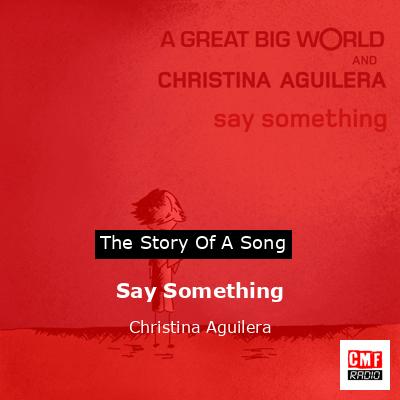 Story of the song Say Something - Christina Aguilera