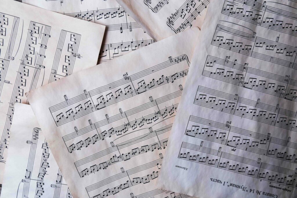 old music notes music sheets