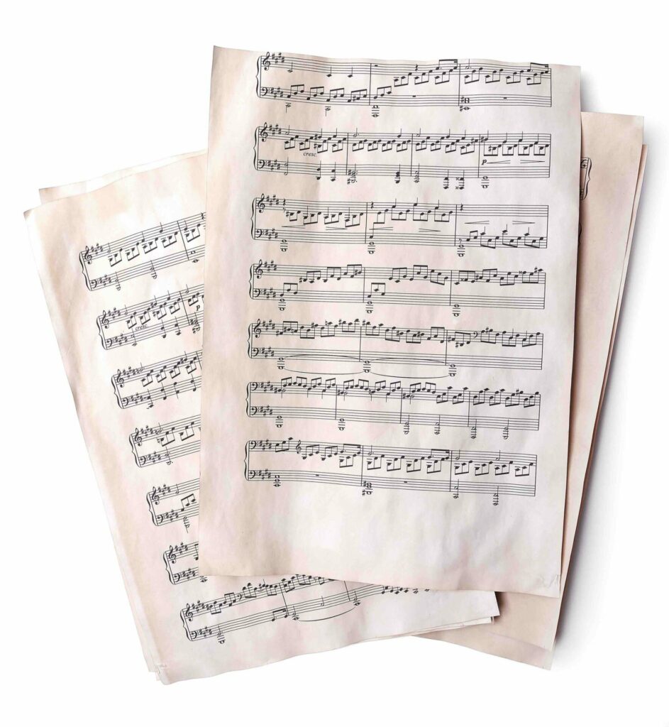 reading music sheets