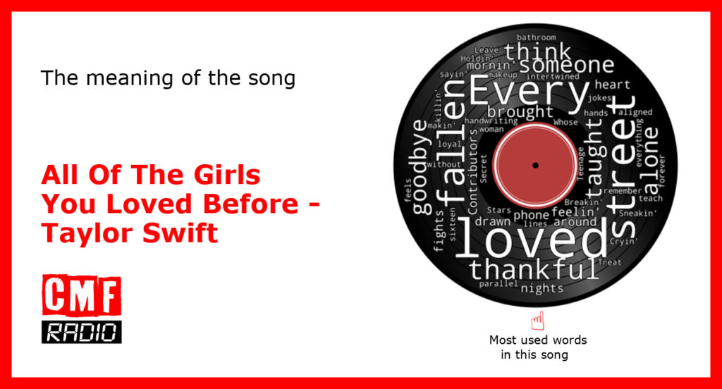 en All Of The Girls You Loved Before Taylor Swift KWcloud final