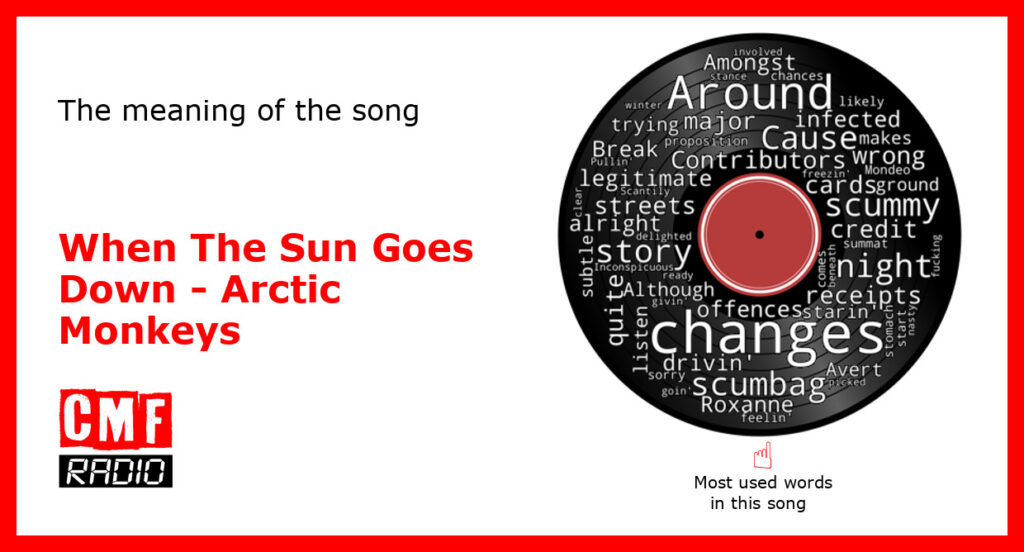 en When The Sun Goes Down Arctic Monkeys KWcloud final