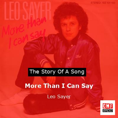 More Than I Can Say – Leo Sayer