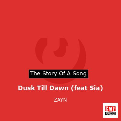final cover Dusk Till Dawn feat Sia ZAYN