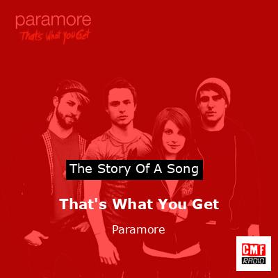final cover Thats What You Get Paramore