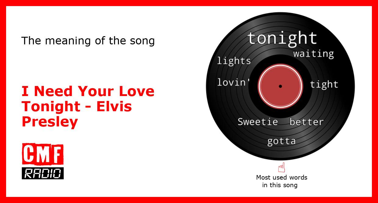 Love Song Lyrics for:I Need Your Love Tonight-Elvis Presley