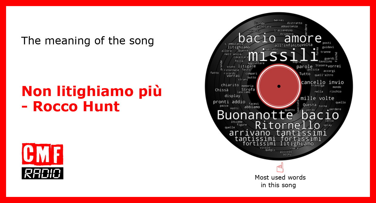 The story and meaning of the song 'Non litighiamo più - Rocco Hunt 