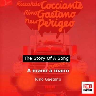 final cover A mano a mano Rino Gaetano